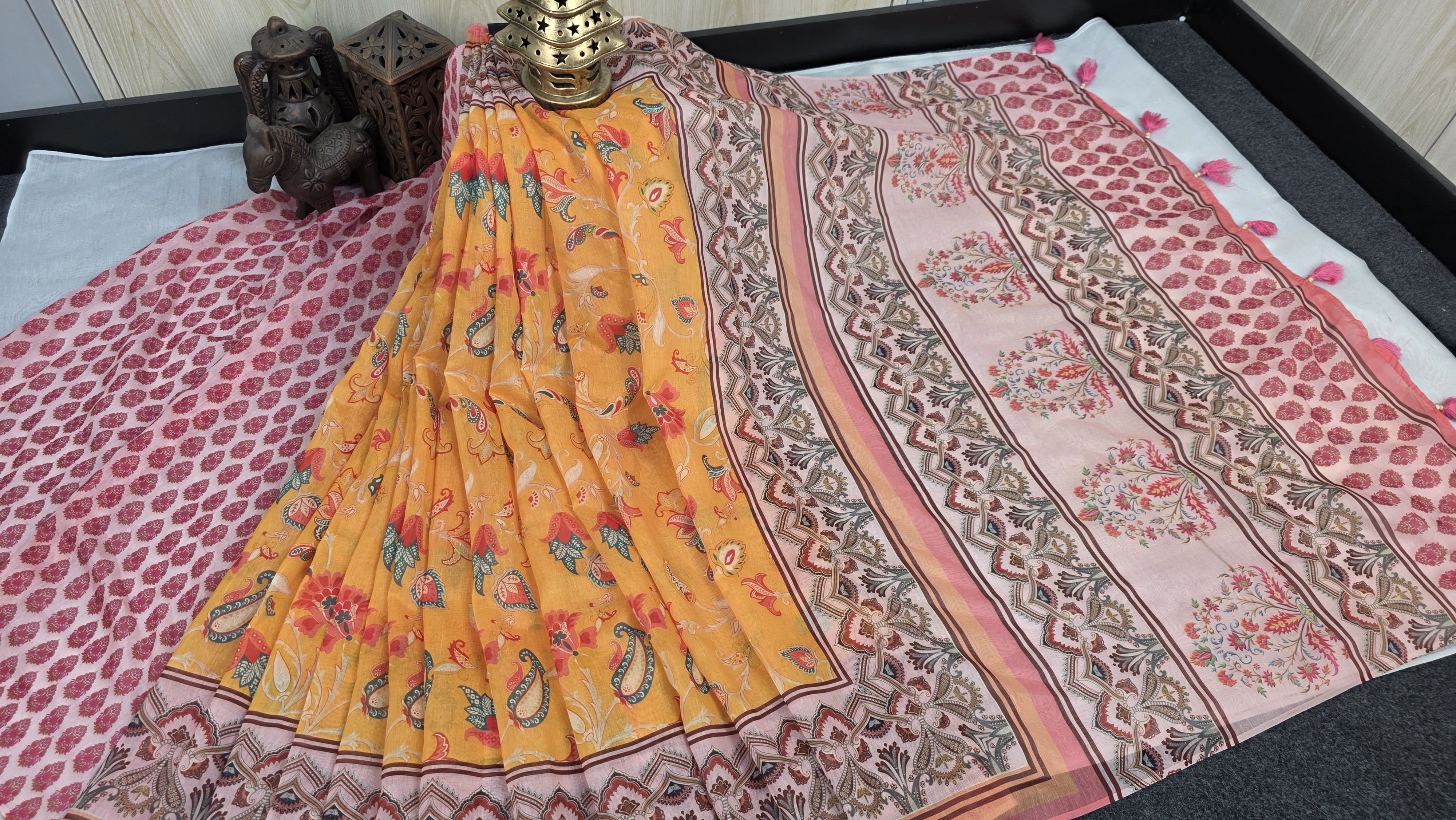Premium Semi Muslin Silk Saree SM 5117