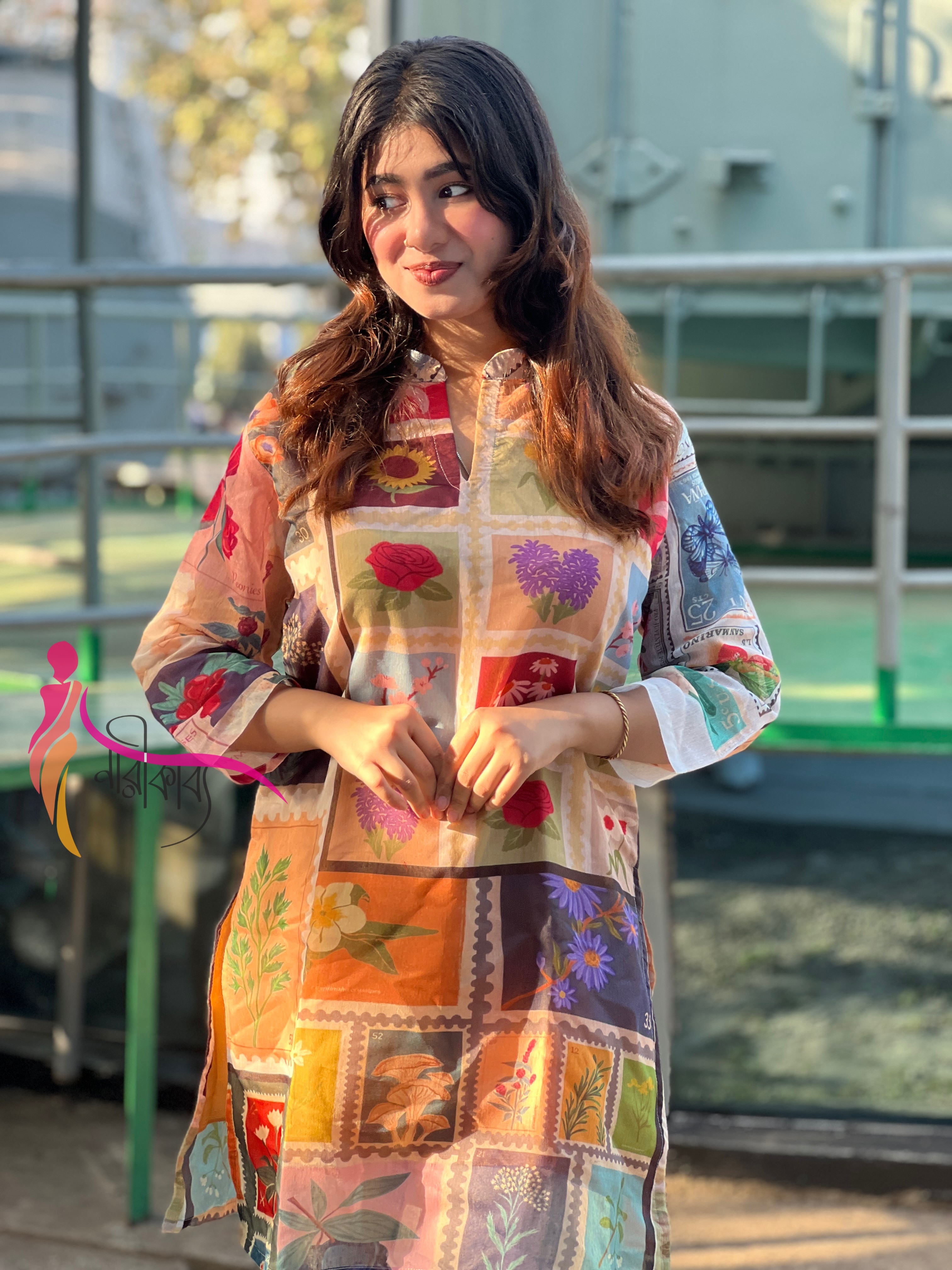 অর্গানজা সিল্ক কুর্তি KM - 137