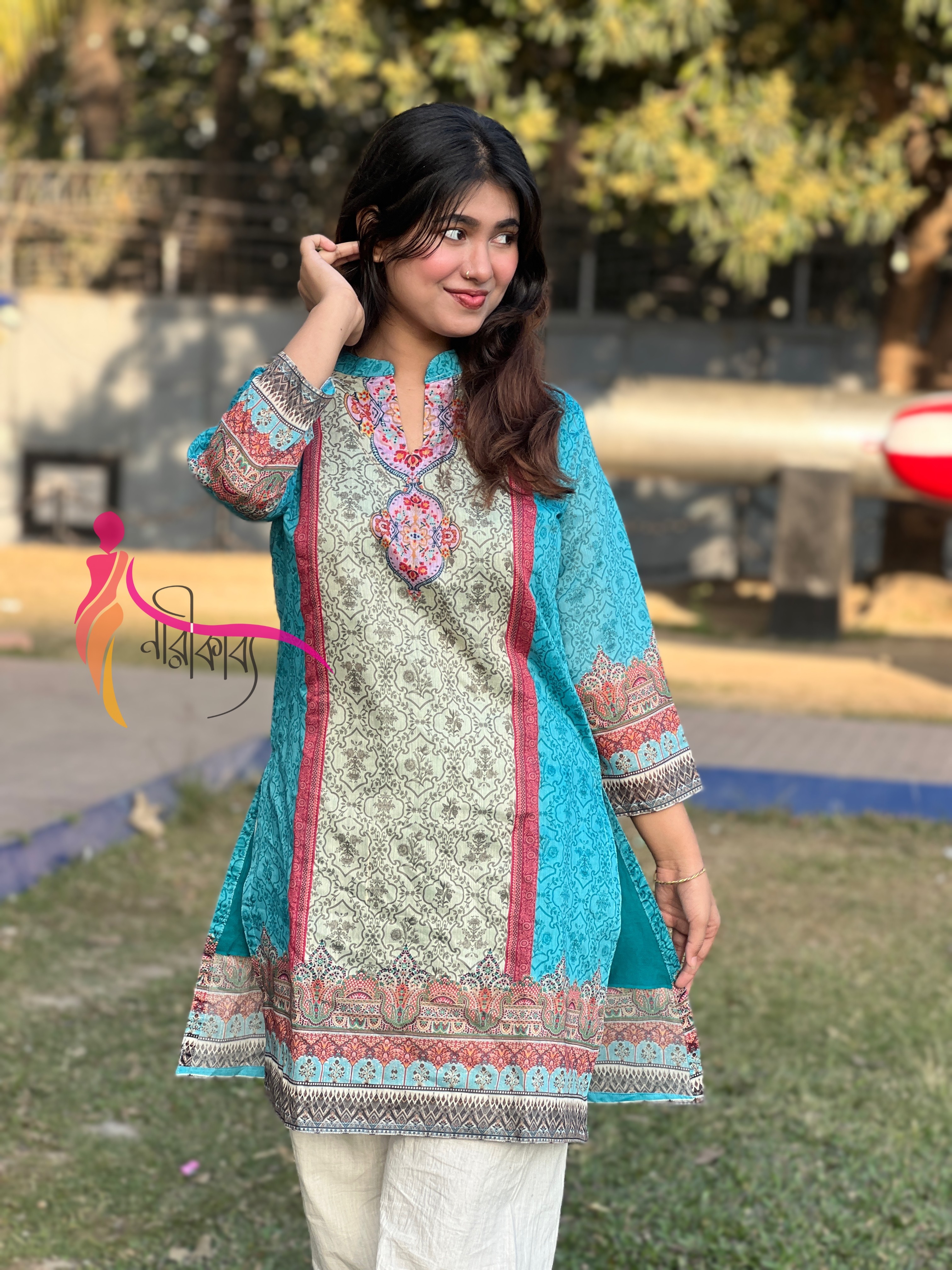 অর্গানজা সিল্ক কুর্তি KM - 135