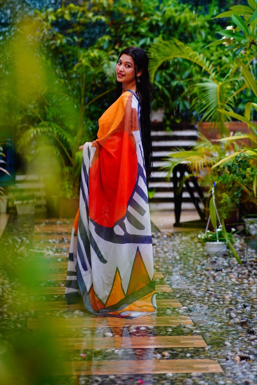 Premium Semi Muslin Silk Saree SM - 5127