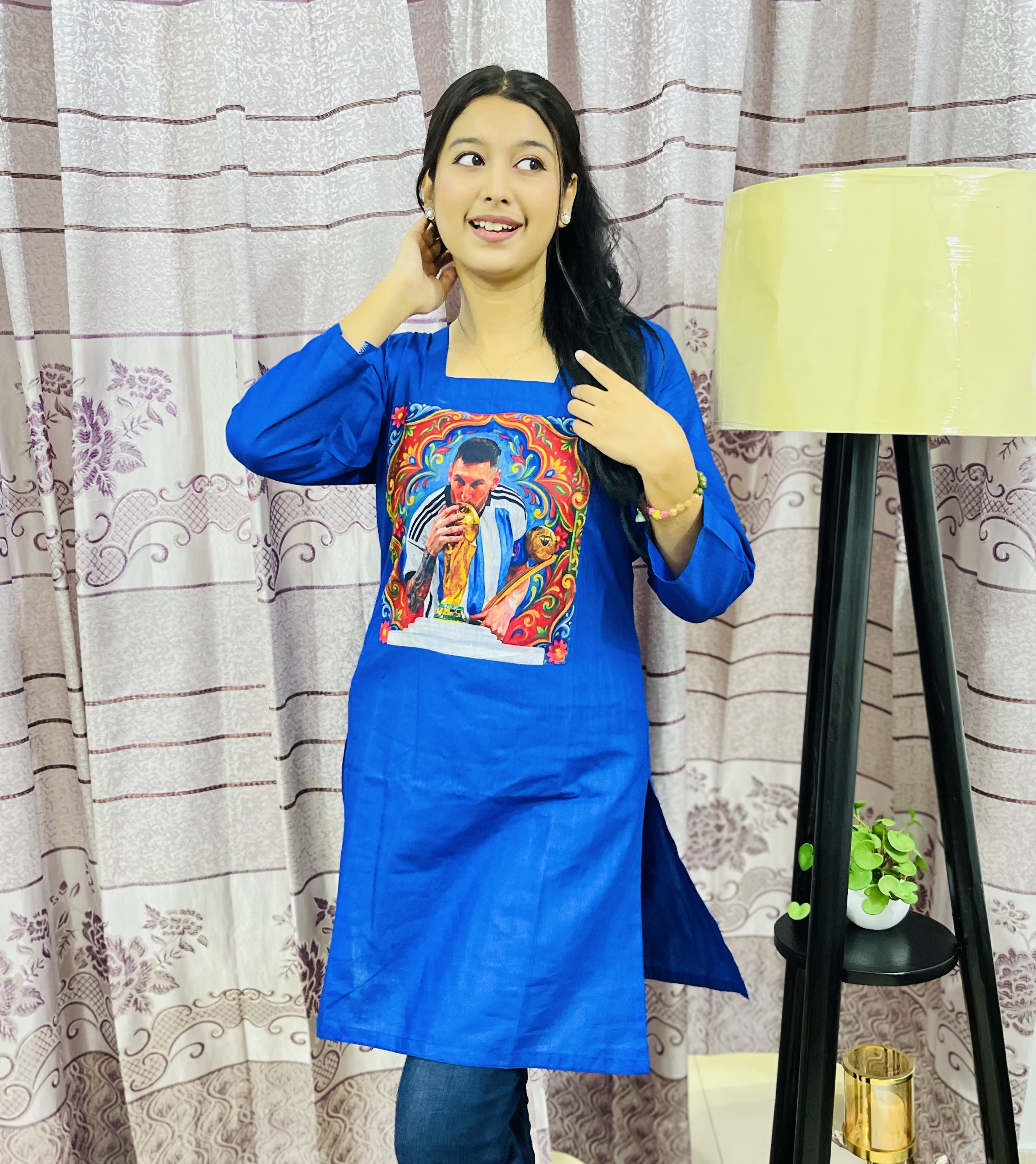 শর্ট কটন কুর্তি KC - Messi