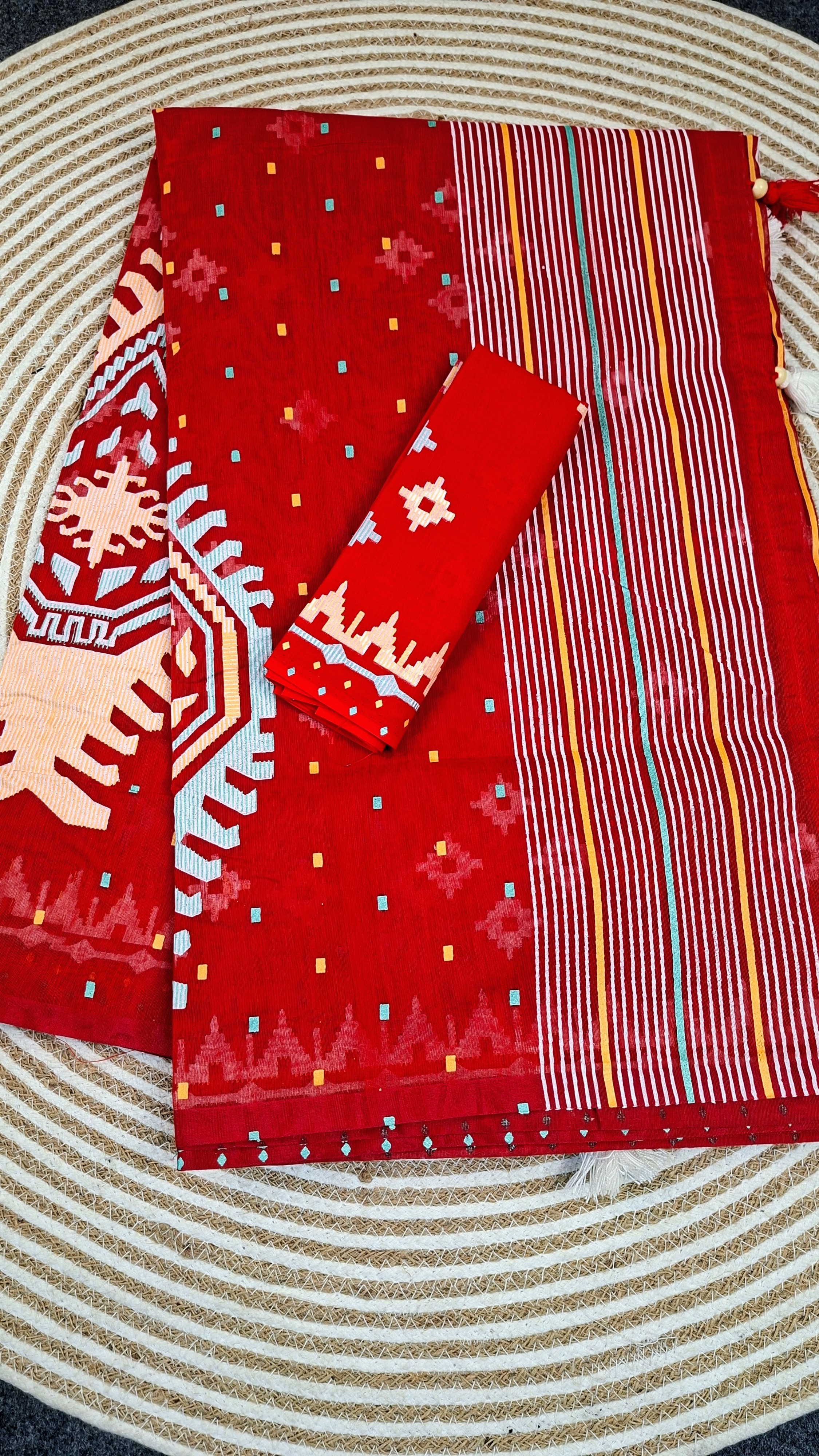 Jamdani Motive Saree JM-8082