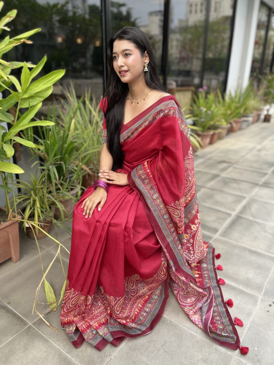 Premium Semi Muslin Silk Saree BS 5020