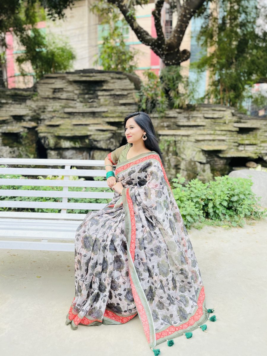 Premium Semi Muslin Silk Saree SM 5124