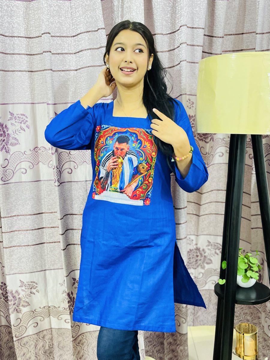শর্ট কটন কুর্তি  KC - Messi