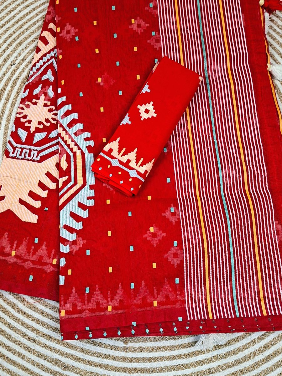 Jamdani Motive Saree  JM-8082