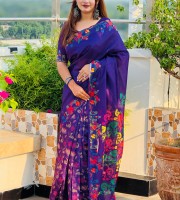 Premium Semi Muslin Silk Saree SM 5103