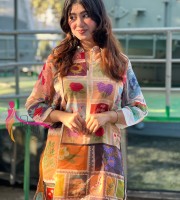 অর্গানজা সিল্ক কুর্তি KM - 137