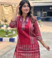 শর্ট অর্গানজা সিল্ক কুর্তি KM - 124
