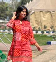 শর্ট অর্গানজা সিল্ক কুর্তি KM - 120