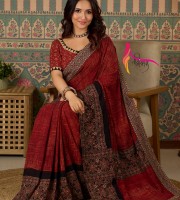Blended Mixed Cotton Silk Saree TS - 5122