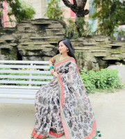 Premium Semi Muslin Silk Saree SM 5124