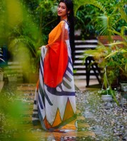 Premium Semi Muslin Silk Saree SM - 5127