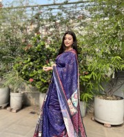 Premium Semi Muslin Silk Saree SM - 5130