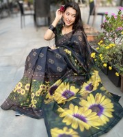 Premium Semi Muslin Silk Saree SM - 5128